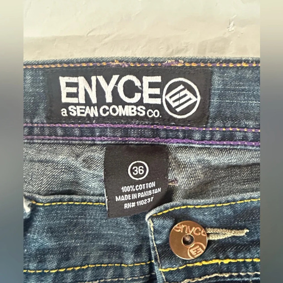 ENYCE Sean Combs Y2K Denim Jeans Size 36x32 - Picture 4 of 7